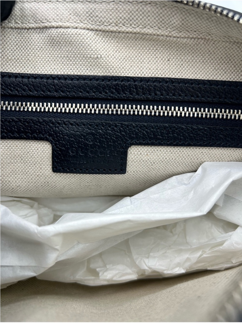 Unisex Gucci black/Navy GG Ophelia Supreme Camera Bag - Picture 8 of 11